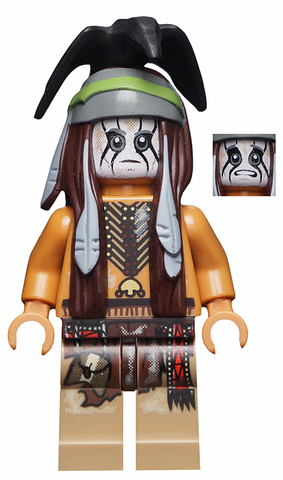 Lego, Minifigure, Disney, The Lone Ranger, Tonto - Mine Outfit, TLR012