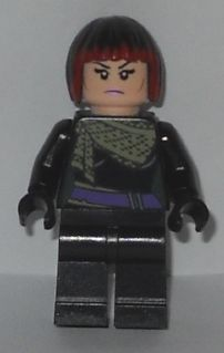 Lego, Minifigure, Teenage Mutant Ninja Turtles, Karai - Scarf and Dark Red Hair Highlights (Movie Version), tnt047