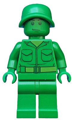 Lego, Minifigure, Toy Story, Green Army Man, Plain, TOY001