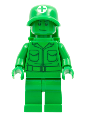 Lego, Minifigure, Toy Story, Green Army Man, Medic with Backpack, TOY002