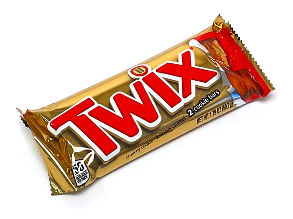 Twix Caramel Cookie Chocolate Candy Bars, Full Size, 1