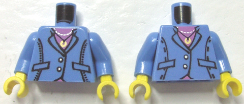 Lego, Minifigure, Town, Medium Blue Jacket, White Legs, Dark Tan Female Hair, twn040