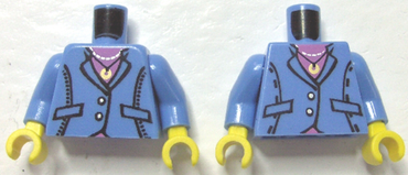 Lego, Minifigure, Town, Medium Blue Jacket, White Legs, Dark Tan Female Hair, twn040