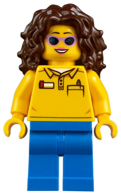 Lego, Minifigure, Town, Coaster Operator, Female, TWN319