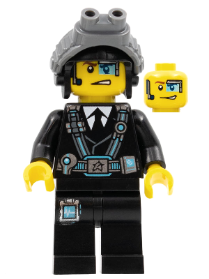 Lego, Minifigure, Ultra Agents, Agent Curtis Bolt with Goggles, UAGT015