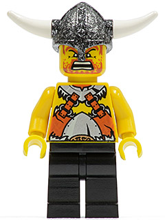 Lego, Minifigure, Vikings, Viking Warrior 6c - Black Hips and Legs, VIK023