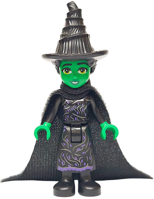 Lego, Minifigure, Friends, Wicked, Elphaba - Mini Doll, Black Dress, Cape, Hat, wck008