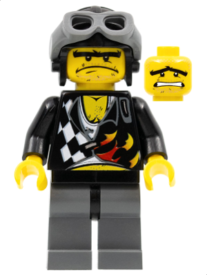 Lego, Minifigure, World Racers, Backyard Blaster 2, Bubba Blaster, Aviator Cap, WR006