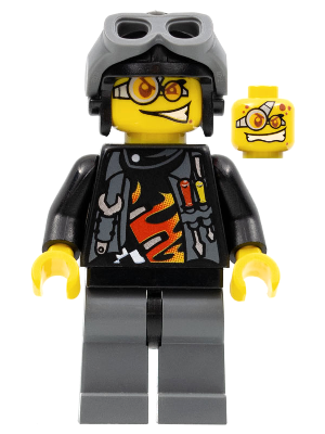 Lego, Minifigure, World Racers, Backyard Blaster 3, Billy Bob Blaster, WR007