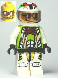 Lego, Minifigure, World Racers, Team X-treme Daredevil 3 (MAX-treme) - Standard Helmet, WR021