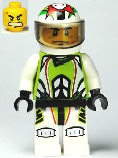 Lego, Minifigure, World Racers, Team X-treme Daredevil 1 (REX-treme) - Standard Helmet, WR022