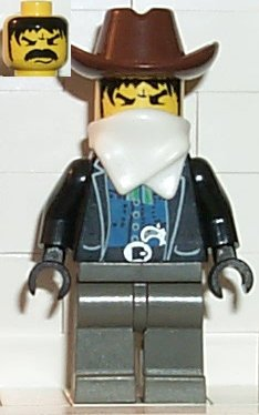 Lego, Minifigure, Wild West, Cowboys, Bandit 4, WW011