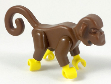 Lego, Minifigure, City, Animal, Land, Monkey with Yellow Hands and Feet, 2550c01