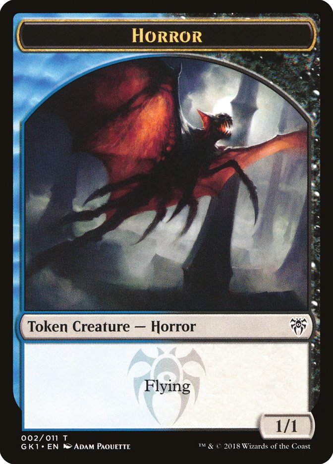 Horror Double-Sided Token [Guilds of Ravnica Guild Kit Tokens]