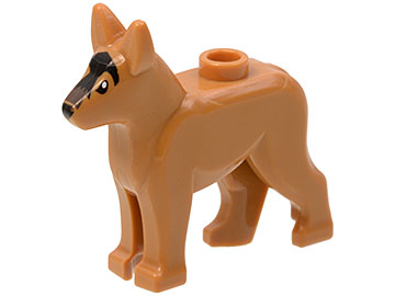 Lego, Minifigure, City, Animal, Dog, German Shepherd Black Face, 4614195