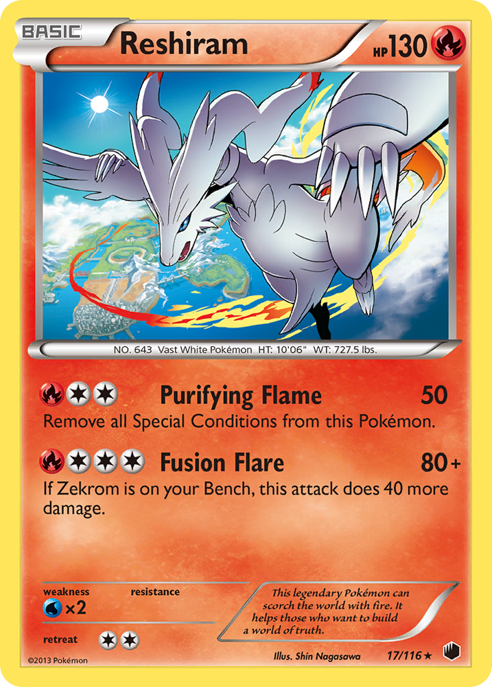 Reshiram (17/116) [Black & White: Plasma Freeze]