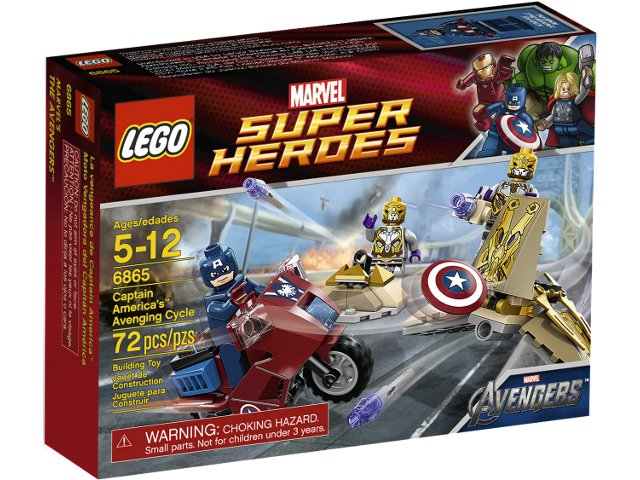 Lego, Set, Sealed, Super Heroes, Avengers, Captain America's Avenging Cycle, 6865