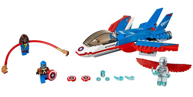 Lego, Set, Opened, Super Heroes, Marvel, Captain America, Jet Pursuit, 76076