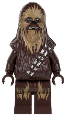 Lego, Minifigure, Star Wars, Chewbacca, Medium Nougat Fur, SW0532