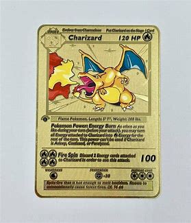 Charizard Base Set Gold Plated Card Custom Fan Card 4/102