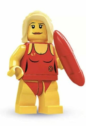 Lego, Minifigure, Collectable, Series 2, Lifeguard with Lifeguard Float, 2011, COL01-8