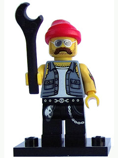 Lego, Minifigure,  Collectible Series 10, Motorcycle Mechanic, COL10-16