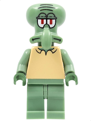 Lego, Minifigure, SquidWard Q. Tentacles, Modified Head, BOB020
