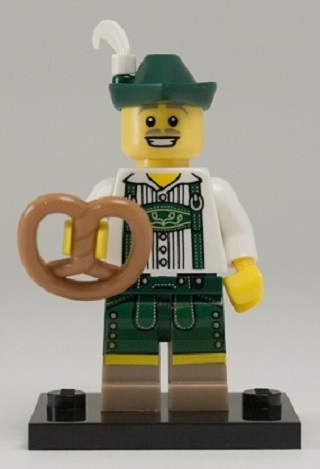 Lego, Minifigure, Collectible, Series 8, Lederhosen Guy, COL08-3