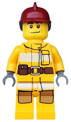 Lego, Minifigure, City, Town, Firefighter, Male, Fire Suit, CTY0286