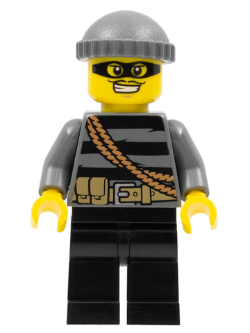 Lego, Minifigure, City, Police, Burglar, Male, Knit Cap, CTY0358