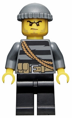 Lego, Minifigure, City, Police, Burglar, Male, Knit Cap, CTY0364