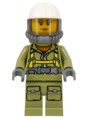 Lego, Minifigure, City, Town, Volcano Explores, Female Worker, CTY0681