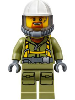 Lego, Minifigure, City, Town, Volcano Explores, Male Worker CTY0685