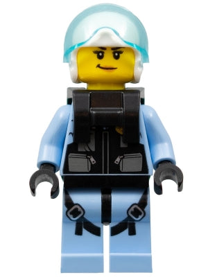 Lego, Minifigure, City, Police, Sky Police, Jet Pilot, Female, CTY1000