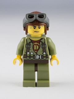 Lego, Minifigure, Dino, Hero, Helicopter Pilot, DINO002