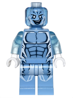 Lego, Minifigure, Super Heroes, Ultimate Spider-Man, Electro, Medium Blue Outfit, Translucent Blue, SH105