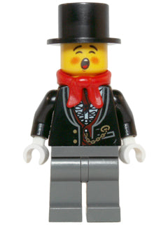 Lego, Minifigure, Holiday, City, Christmas, Caroler, Male, Tuxedo Shirt, HOL064