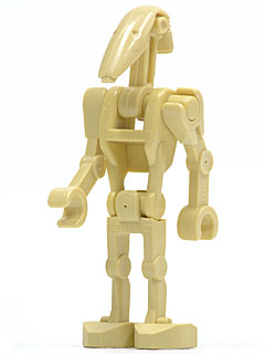 Lego, Minifigure. Star Wars, Battle Droid Tan No Straight Arms , SW0001b