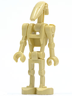 Lego, Minifigure. Star Wars, Battle Droid Tan 2 Straight Arms, SW0001d