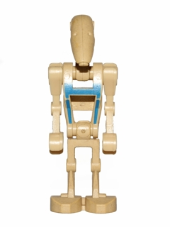 Lego, Minifigure. Star Wars, Battle Droid Pilot with Tan Torso with Blue Insignia, SW0065