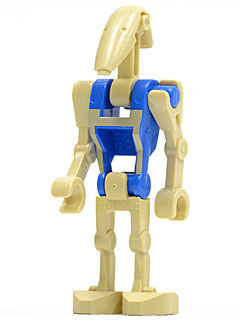Lego, Minifigure. Star Wars, Battle Droid Pilot with Blue Torso with Tan Insignia, SW0300