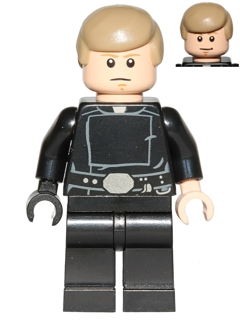 Lego, Minifigure, Star Wars, Luke Skywalker Jedi Master, Black and Nougat Hand, SW0635