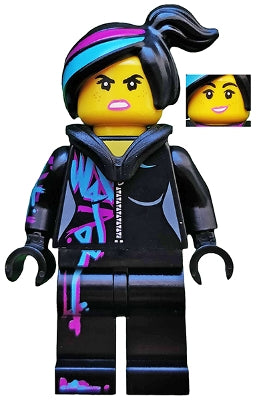 Lego, Minifigure, The Lego Movie, Open Mouth, Hood Down with Blue Disc, TLM099-1